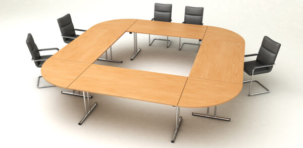 Tavolo pieghevole per riunioni 80x160 cm - immagine 7